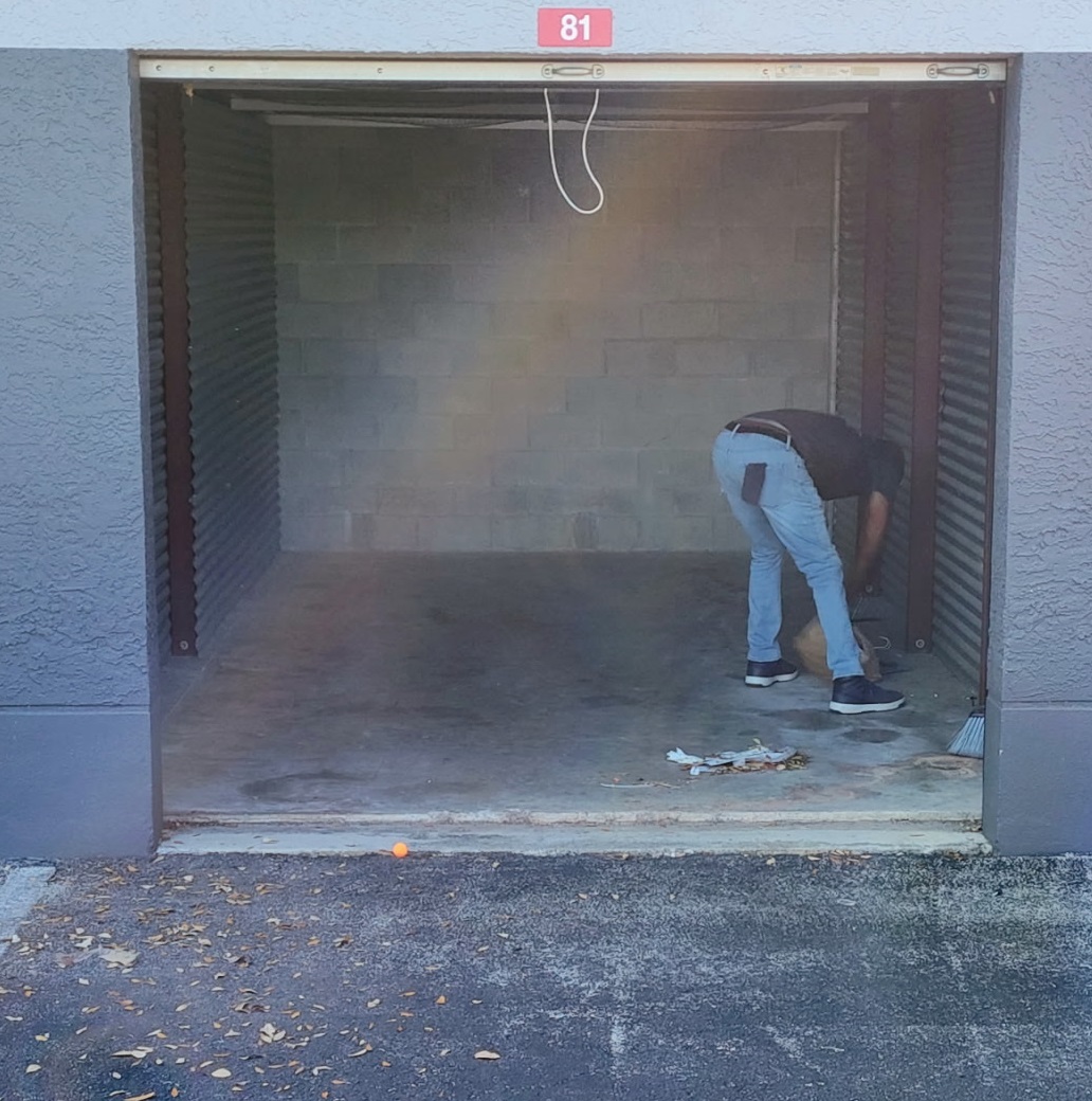 Storage unit after cleanout